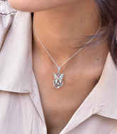 Handmade Aurora Opal Butterfly Pendant & Sterling Silver Pendant with 18 inch Adjustable Chain