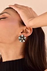Handmade Aurora Opal Sterling Silver Stud Earrings