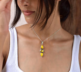 Handmade Honey Dahlia Turquoise & Sterling Silver Pendant with 16 inch Adjustable Chain