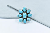 Handmade White Water Turquoise Sterling Silver Adjustable Ring