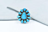Handmade Blue Ridge Turquoise & Sterling Silver Adjustable Ring