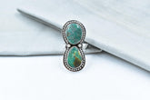 Handmade Pilot Mountain Turquoise & Sterling Silver Adjustable Ring