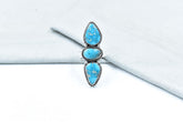 Handmade White Water Turquoise Sterling Silver Adjustable Ring