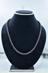 Handmade 8MM Sterling Silver Saucer Pearl Beaded Necklace