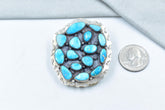 Handmade Blue Ridge Turquoise & Sterling Silver Belt Buckle