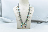 Handmade Mix Premium Turquoise & Sterling Silver Necklace with 20 inch Adjustable Chain