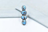 Handmade Golden Hill Turquoise & Sterling Silver Ring Adjustable Ring