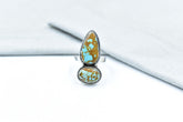 Handmade Number 8 Turquoise & Sterling Silver Adjustable Ring
