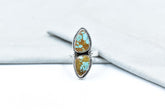Handmade Number 8 Turquoise & Sterling Silver Adjustable Ring