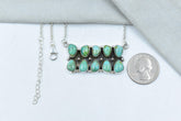 Handmade Mojave Turquoise & Sterling Silver Necklace with 18 inch Adjustable Chain