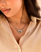 Handmade Wild Horse & Sterling Silver Necklace with 18 inch Adjustable Chain