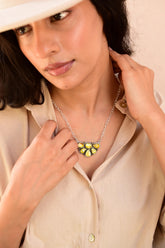Handmade Palomino Sterling Silver Necklace with 18 inch Adjustable Chain