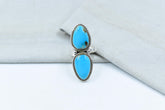 Handmade Kingman Turquoise & Sterling Silver Adjustable Ring