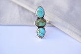 Handmade Number 8 Turquoise & Sterling Silver Adjustable Ring