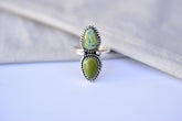 Handmade Royston Turquoise & Sterling Silver Ring Adjustable Ring