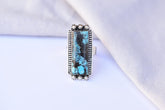 Handmade Blue Moon Turquoise & Sterling Silver Adjustable Ring
