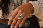 Handmade Wild Horse & Sterling Silver Adjustable Ring