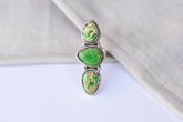 Handmade Sea Sediment Jasper & Sterling Silver Adjustable Ring