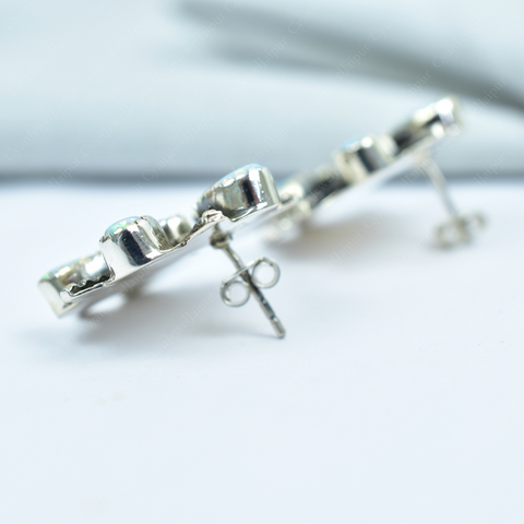 Handmade Aurora Opal 925 Sterling Silver Earring