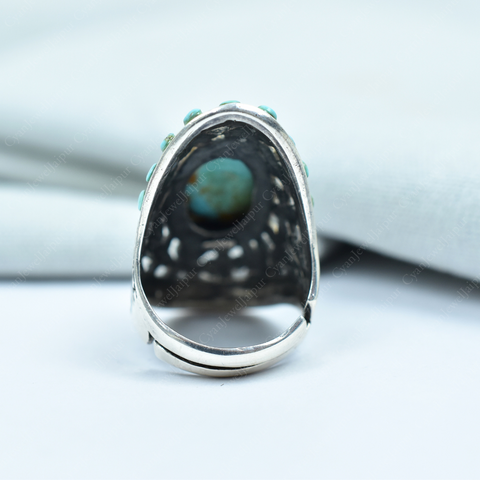 Handmade Turquoise Ring in 925 Sterling Silver