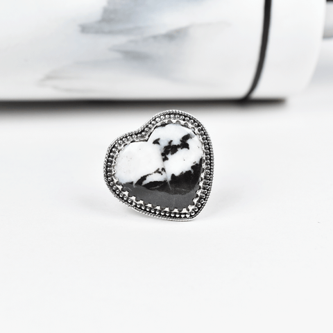 Handmade Zebra Jasper 925 Sterling Silver Ring