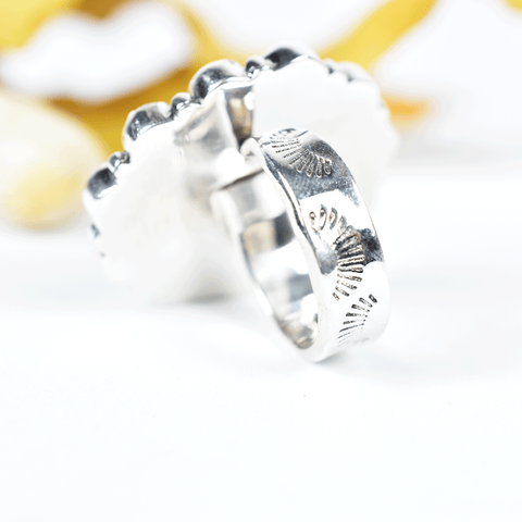 Turquoise and Pearl 925 Sterling Silver Ring