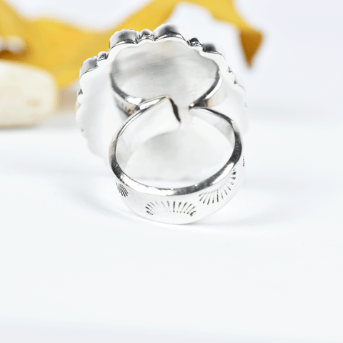 Turquoise and Pearl 925 Sterling Silver Ring