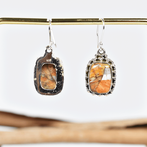 Spiny Oyster Turquoise Earring in 925 Sterling Silver