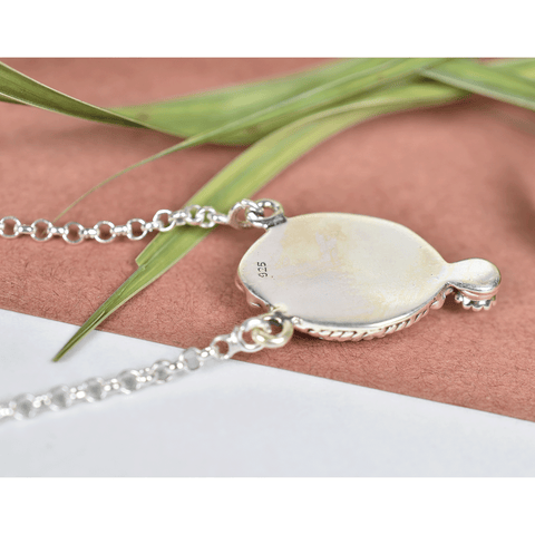 Spiny Oyster Turquoise Necklace in 925 Sterling Silver