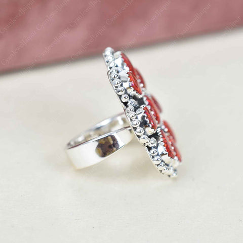 Natural Ruby Opal Ring | 925 Sterling Silver