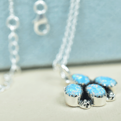 Handmade Sparkling Opal 925 Sterling Silver Pendant