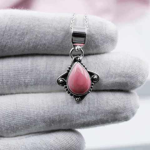 Handmade Pink Conch 925 Sterling Silver Pendant