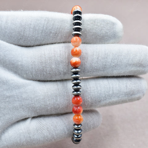 Spiny Oyster Turquoise Bracelet | 925 Sterling Silver