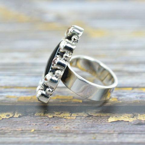Black Onyx & Wild Horse  Ring