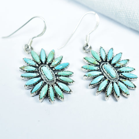 Turquoise Earrings in 925 Sterling Silver