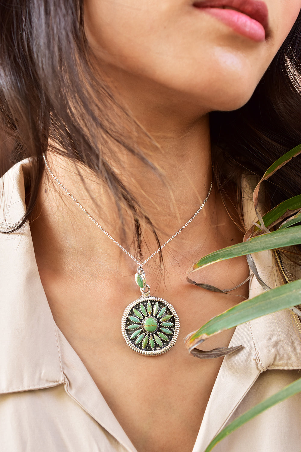 Turquoise Pendant  in 925 Sterling Silver