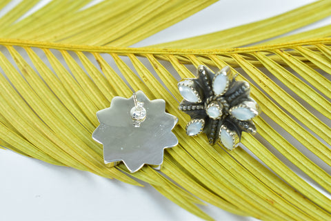 Handmade Mother of Pearl Earring in 925 Sterling Silver