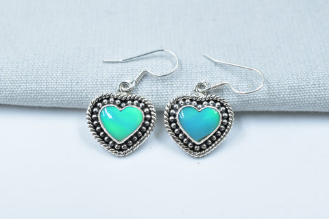 Handmade Aurora Opal 925 Sterling Silver Earring