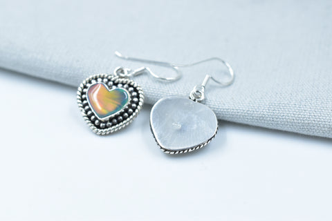 Handmade Aurora Opal 925 Sterling Silver Earring