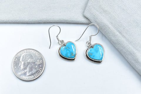 Handmade Blue Ridge Turquoise 925 Sterling Silver Earring