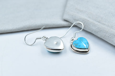 Handmade Blue Ridge Turquoise 925 Sterling Silver Earring