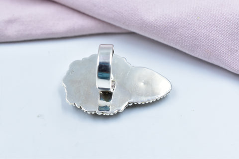 Handmade Wild Horse & Pink Opal Sterling Silver Ring