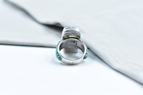 Handmade Multi Stone  & Sterling Silver Ring