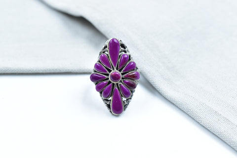 Handmade Purple Onyx 925 Sterling Silver Ring