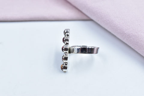 Handmade Rose Dahlia & Sterling Silver Ring Adjustable Ring for Women