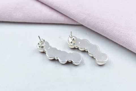 Handmade Spongy Coral 925 Sterling Silver Post Stud Earrings for Women