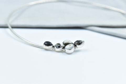 Handmade White Buffalo 925 Sterling Silver Necklace