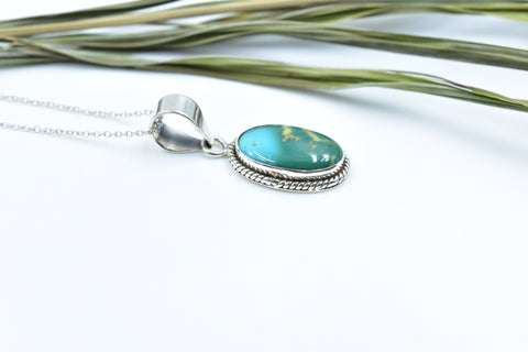 Handmade +AAA Hardy Pit Kingman Turquoise 925 Sterling Silver Pendant