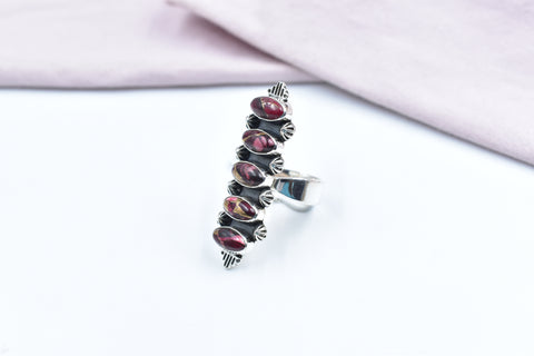 Handmade Rose Dahlia Turquoise 925 Sterling Silver Ring