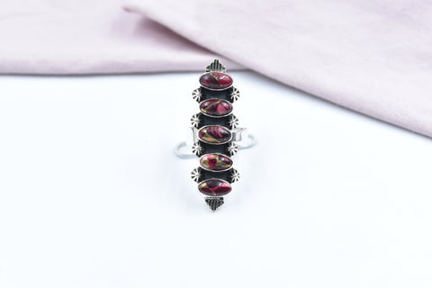Handmade Rose Dahlia Turquoise 925 Sterling Silver Ring